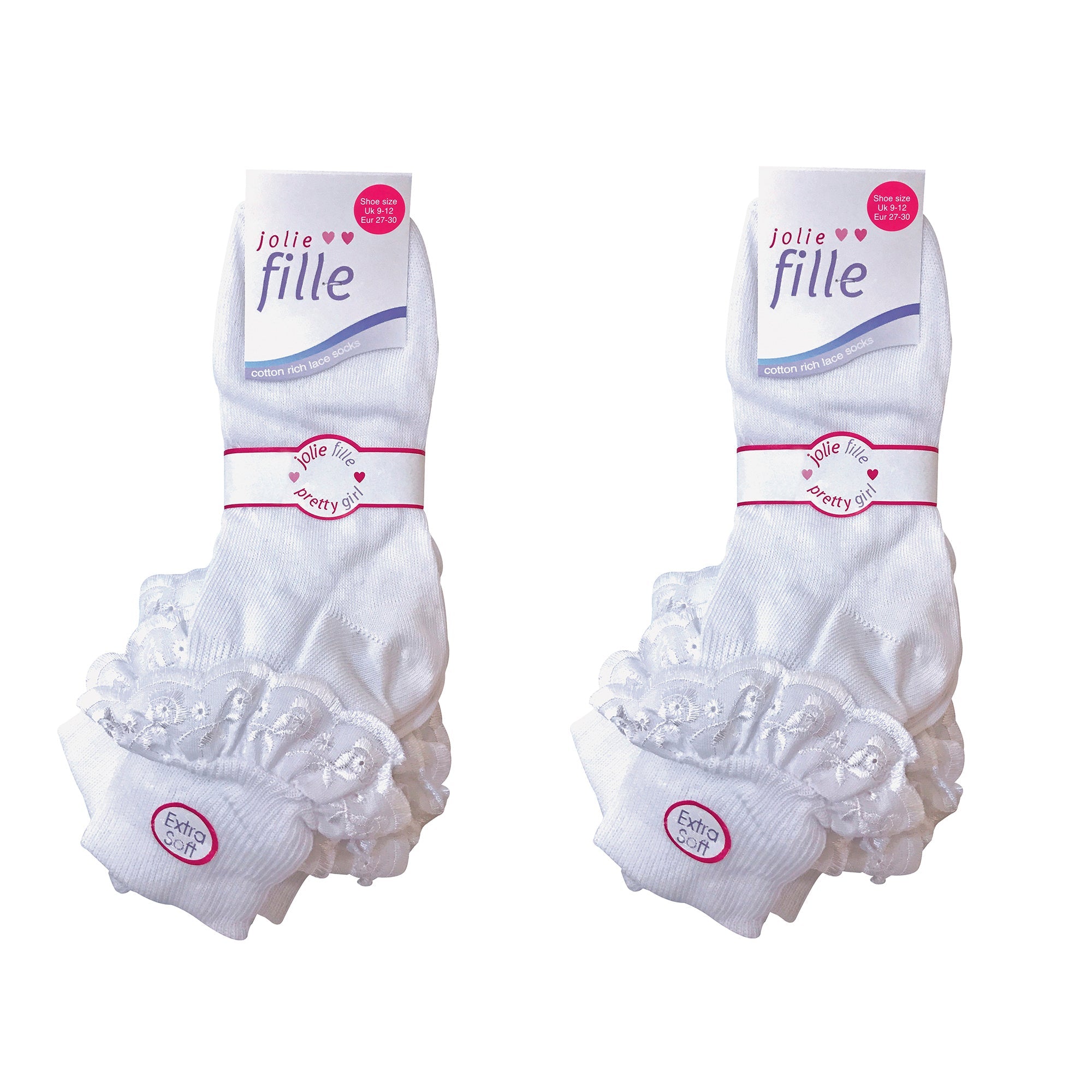 Sock Snob 6 Pack Girls Frilly Fancy Lace Cotton Socks