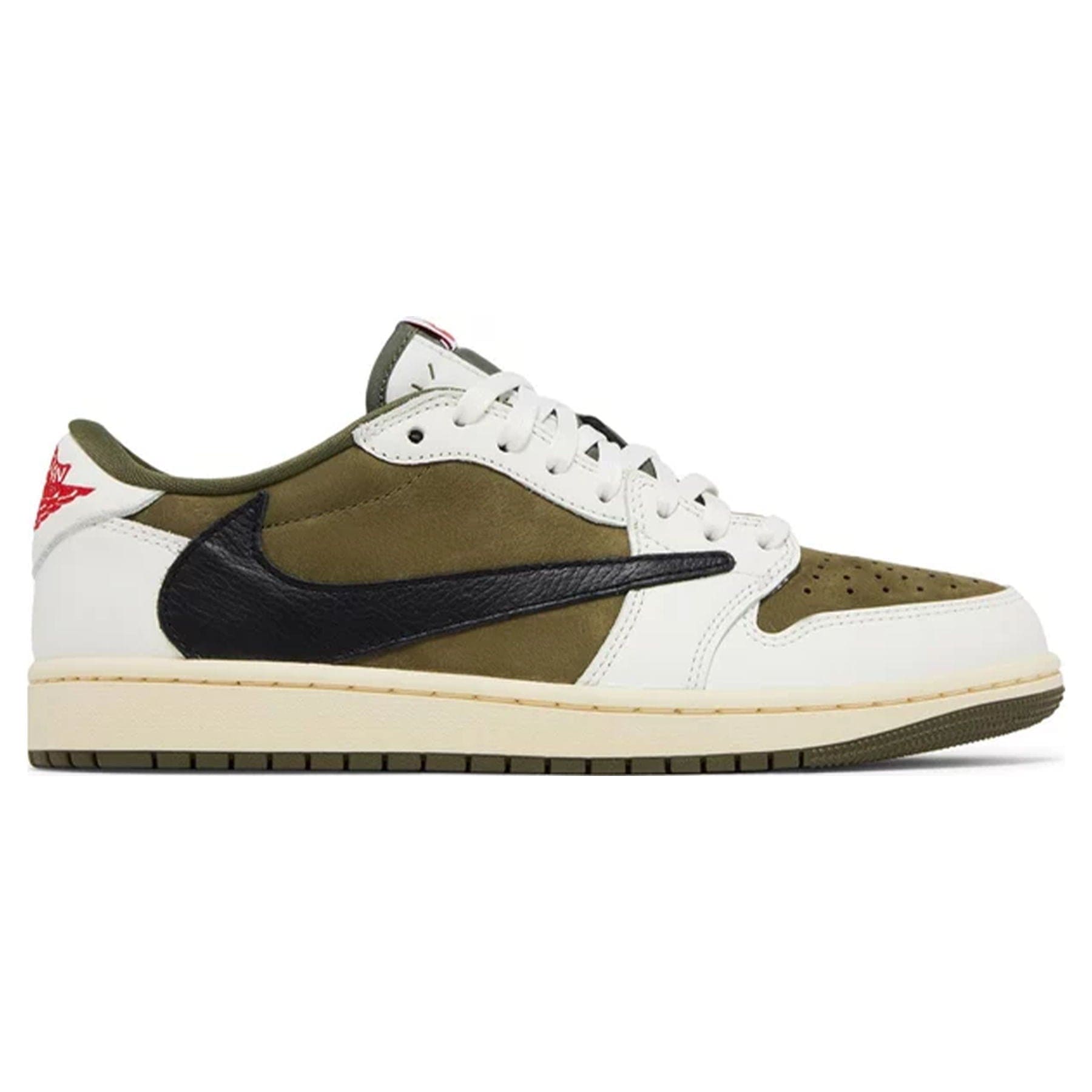 Air Jordan 1 Low OG Travis Scott Medium Olive trainers alternate side view
