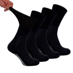 Sock Snob 4 Pack Bamboo Diabetic Socks With Grips for Men and Women