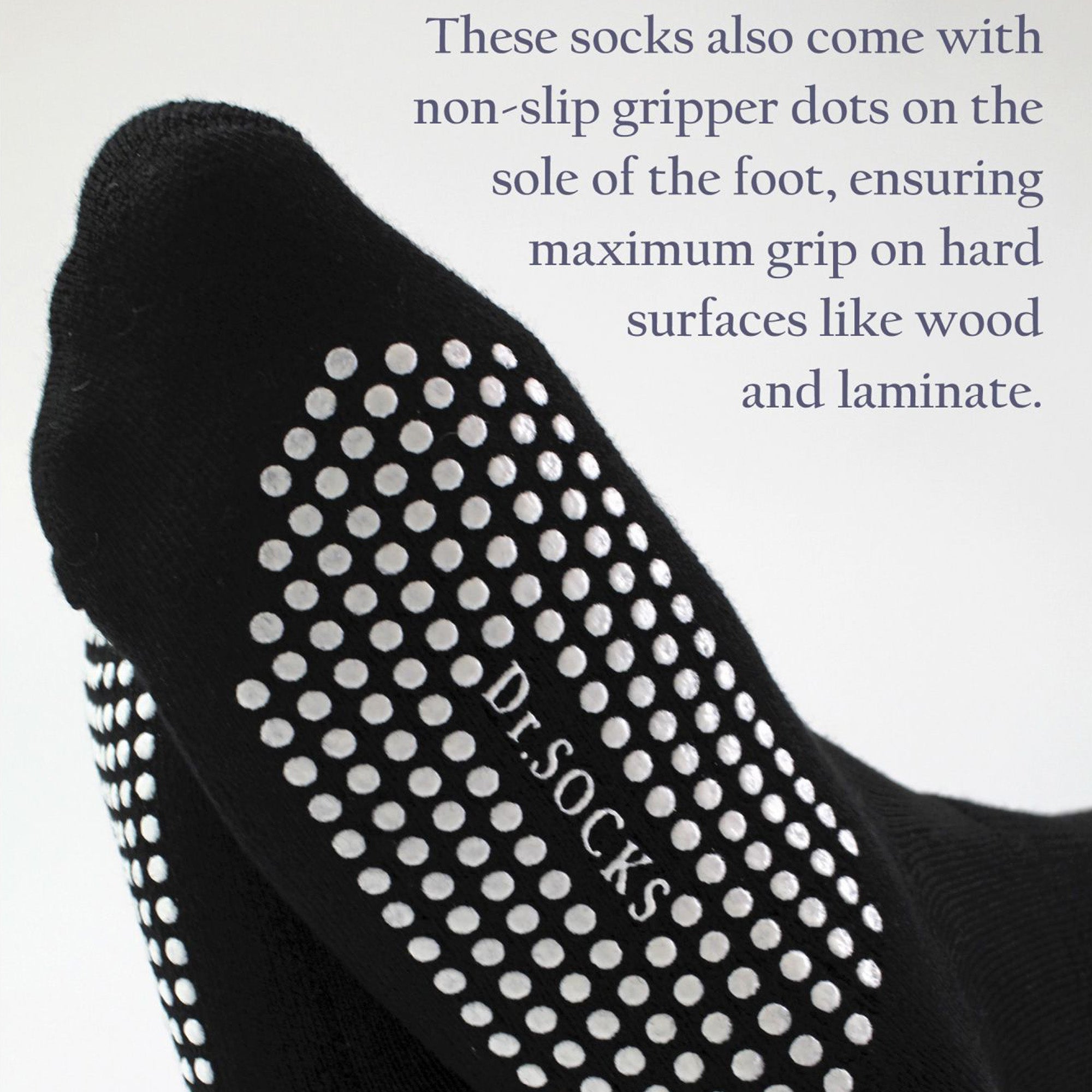 Sock Snob 4 Pack Bamboo Diabetic Socks With Grips for Men and Women