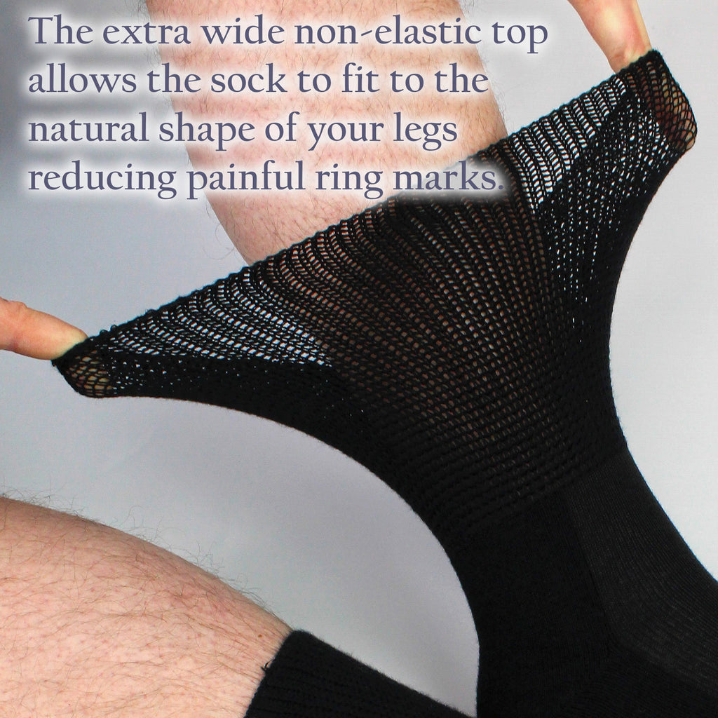 Sock Snob 4 Pack Bamboo Diabetic Socks With Grips for Men and Women