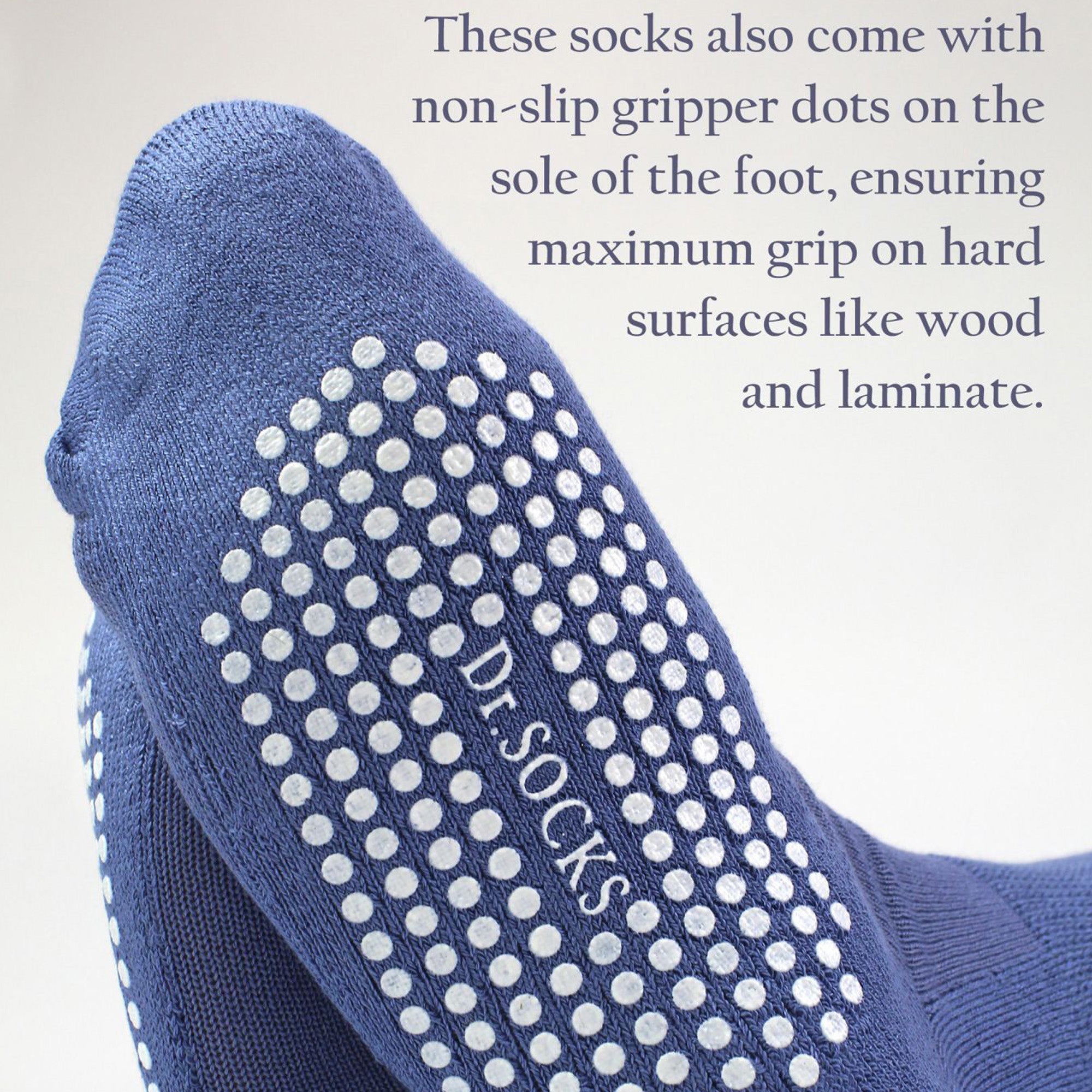 Sock Snob 4 Pack Bamboo Diabetic Socks With Grips for Men and Women