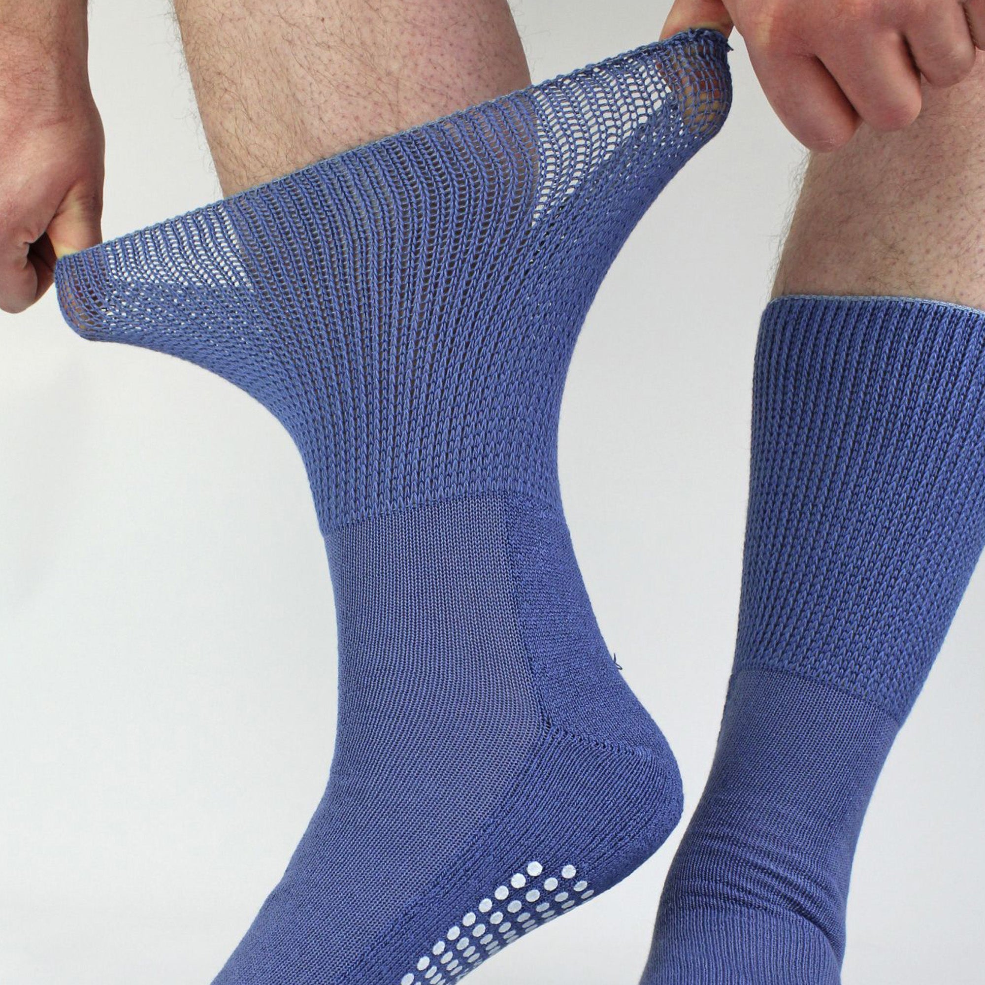 Sock Snob 4 Pack Bamboo Diabetic Socks With Grips for Men and Women