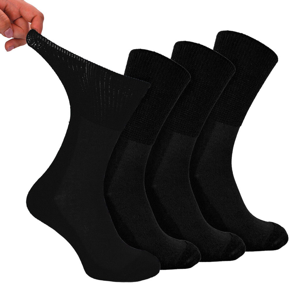 Dr.Socks 4 Pack Extra Wide Non Elastic Bamboo Diabetic Socks