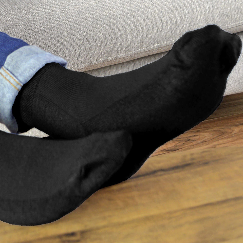 Dr.Socks 4 Pack Extra Wide Non Elastic Bamboo Diabetic Socks