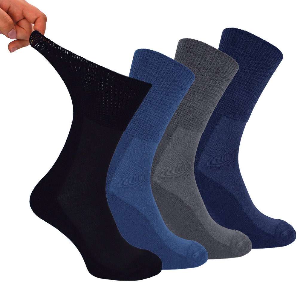 Dr.Socks 4 Pack Extra Wide Non Elastic Bamboo Diabetic Socks