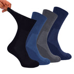 Dr.Socks 4 Pack Extra Wide Non Elastic Bamboo Diabetic Socks