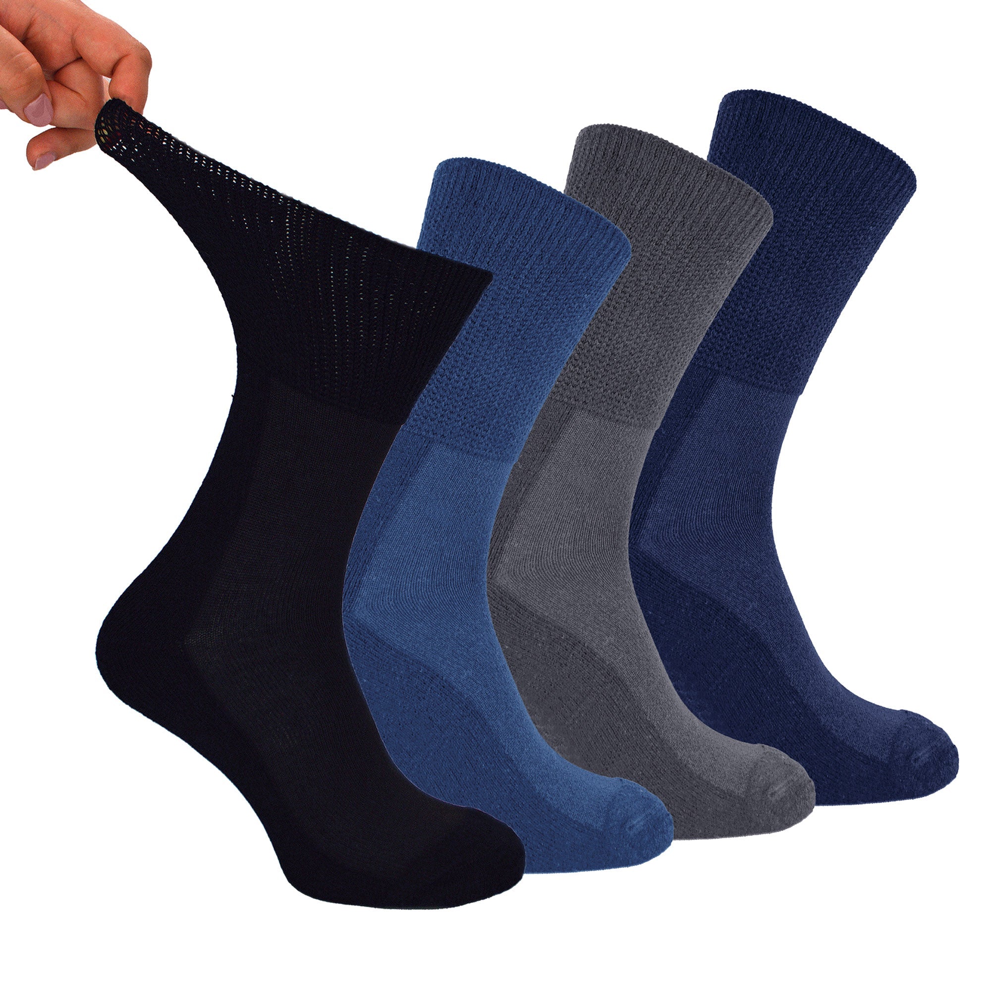 Dr.Socks 4 Pack Extra Wide Non Elastic Bamboo Diabetic Socks
