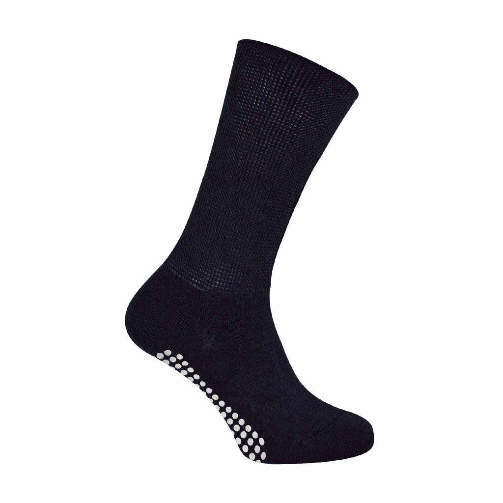 Sock Snob 1 Pack Extra Wide Bamboo Oedema Socks with Grips