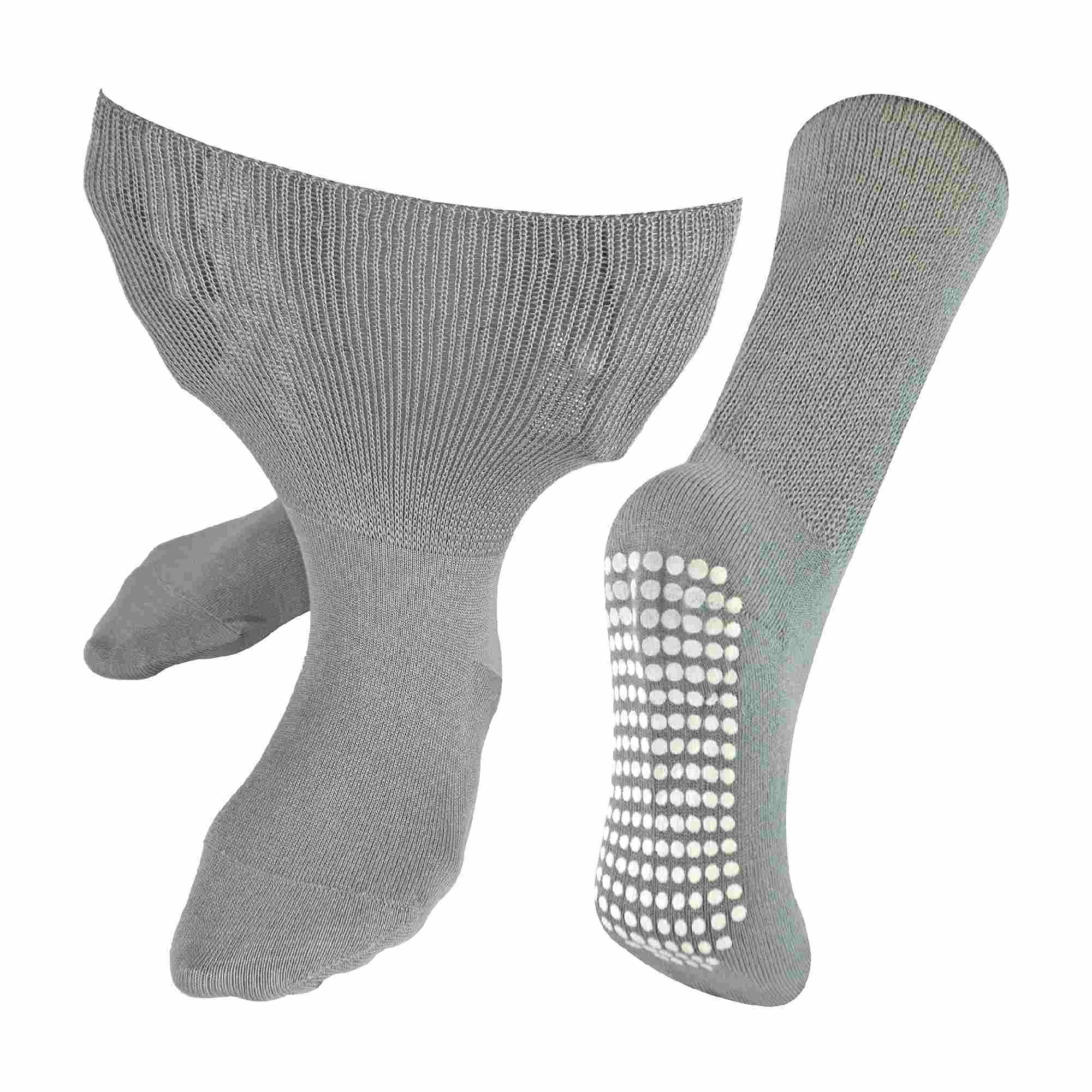 Sock Snob 1 Pack Extra Wide Bamboo Oedema Socks with Grips