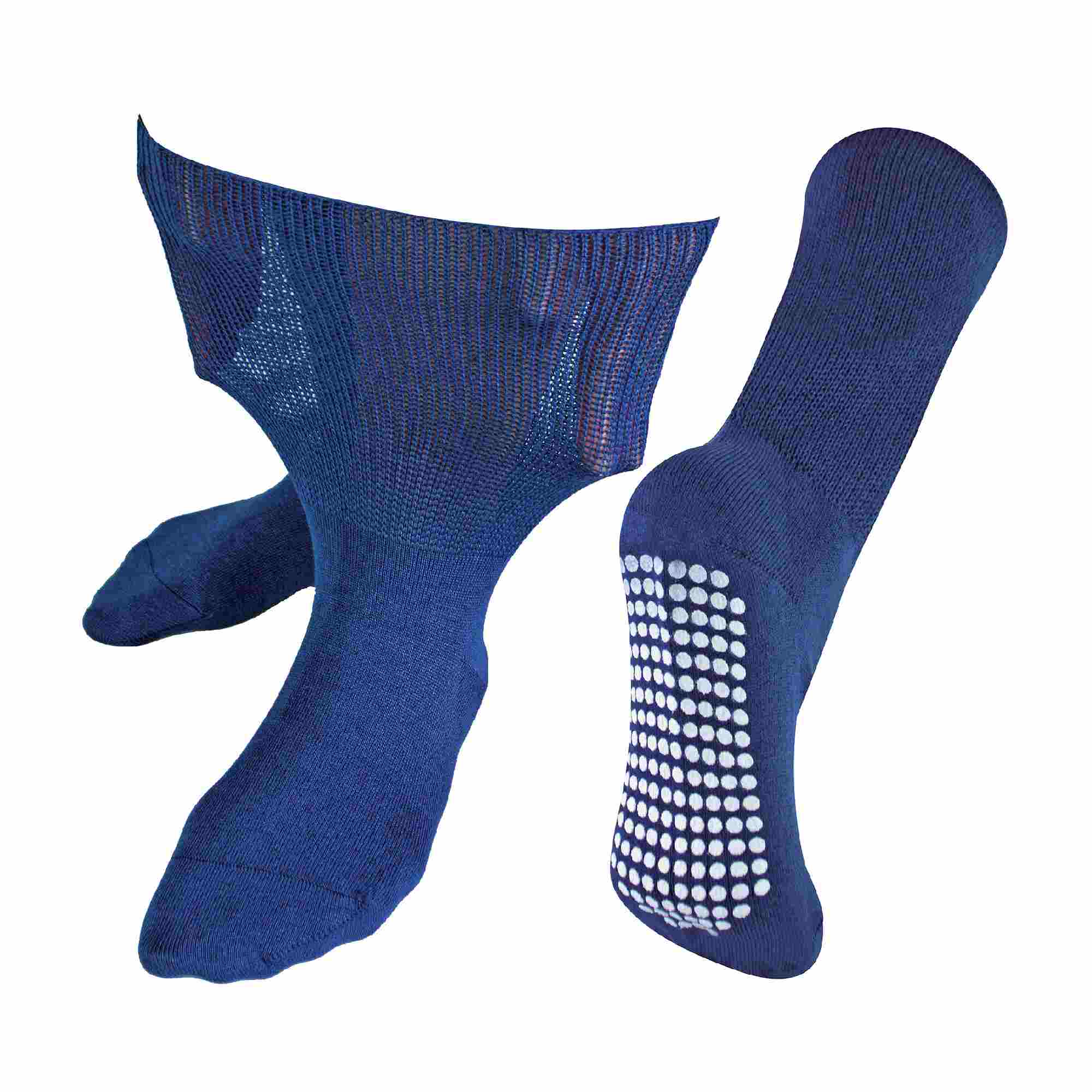 Sock Snob 1 Pack Extra Wide Bamboo Oedema Socks with Grips