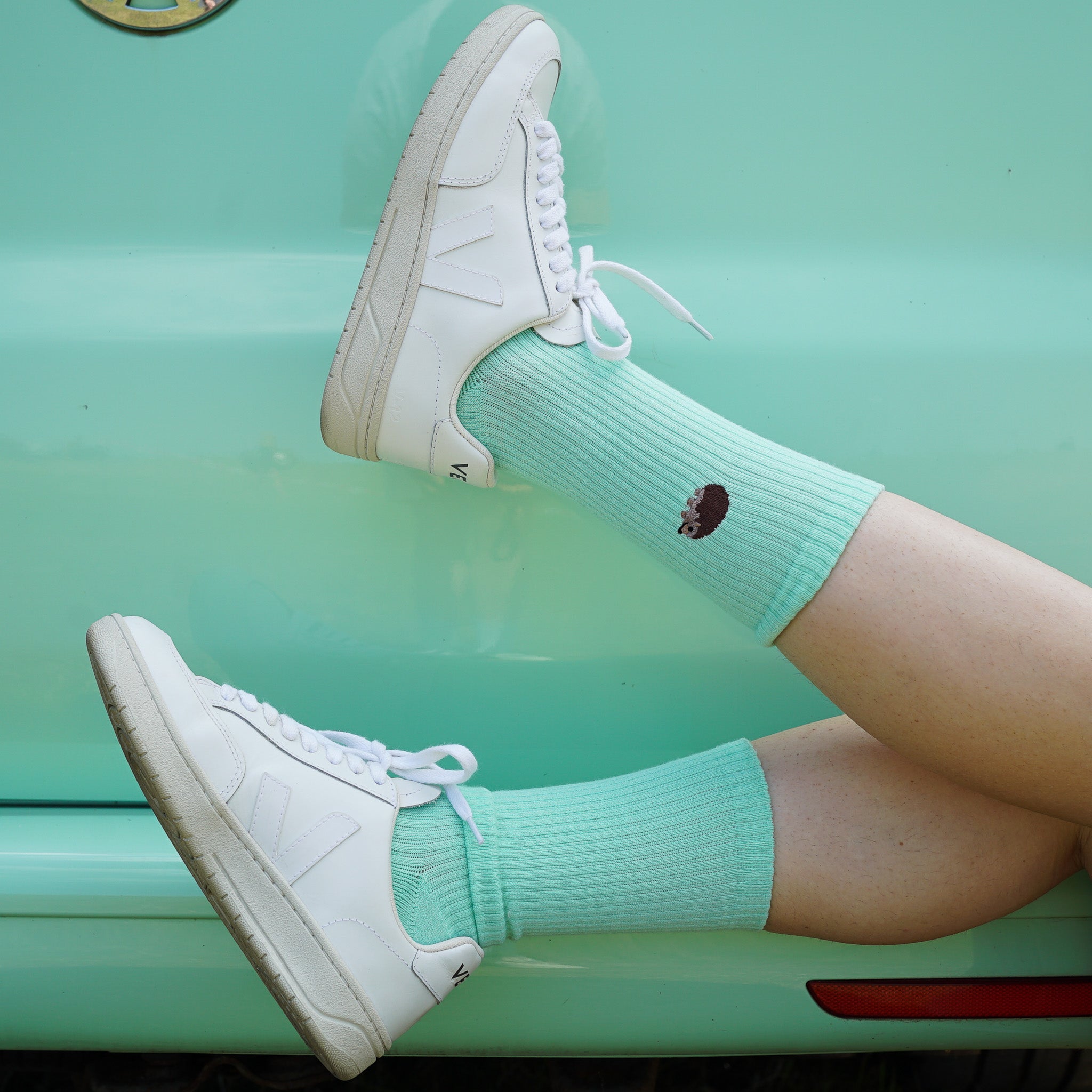 Bare Kind Save the Hedgehog Ribbed Bamboo Socks