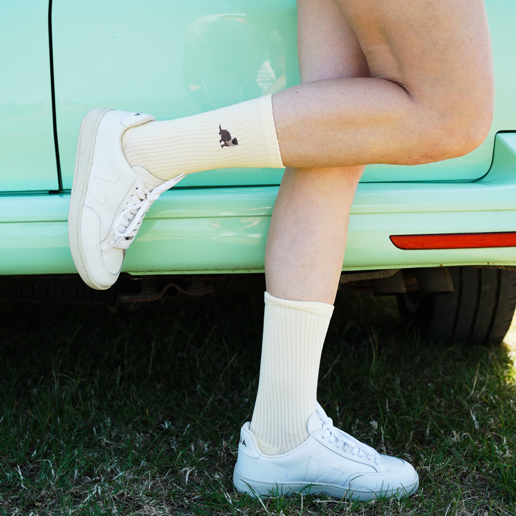 Bare Kind Save the Otter Ribbed Bamboo Socks