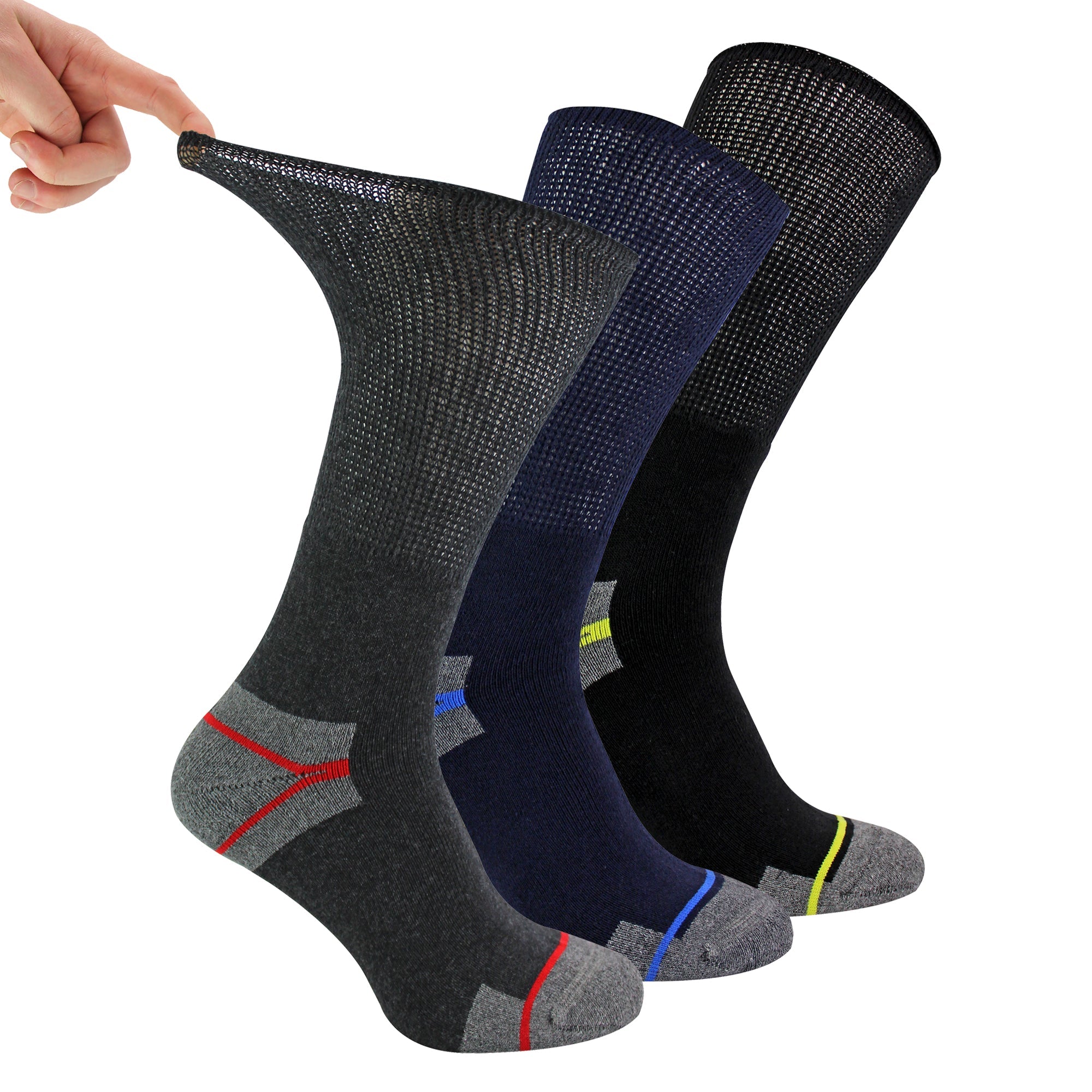 Dr.Socks Multipack Mens Diabetic Work Socks Non Elastic Breathable Diabetic Socks