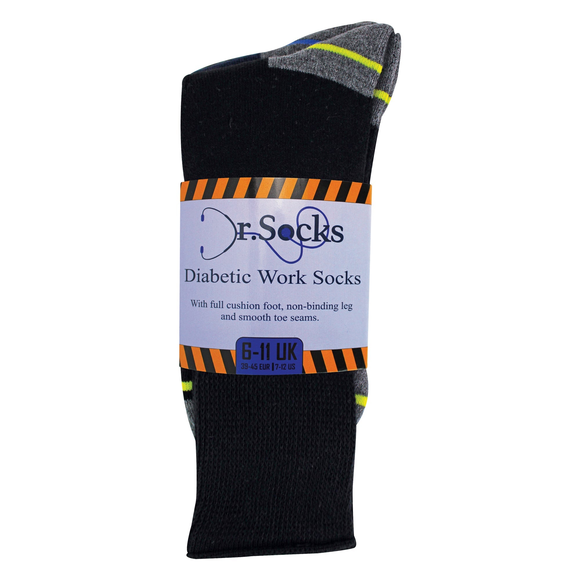 Dr.Socks Multipack Mens Diabetic Work Socks Non Elastic Breathable Diabetic Socks