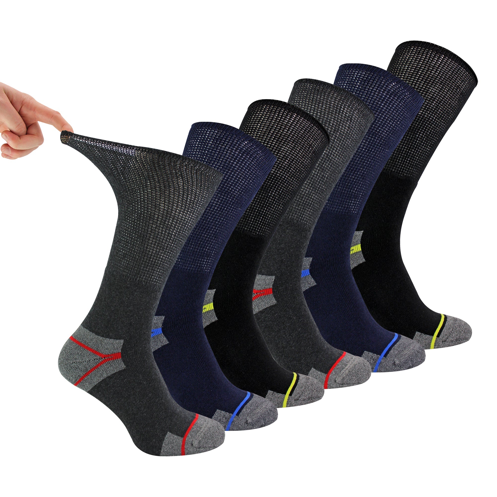 Dr.Socks Multipack Mens Diabetic Work Socks Non Elastic Breathable Diabetic Socks