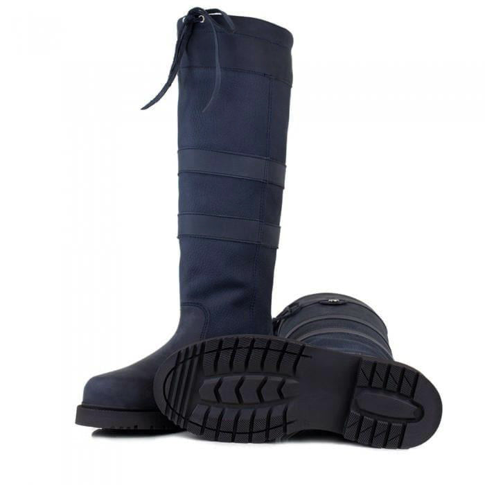 Bareback Footwear Dakota Waterproof Country Boots Blue Standard and Wide Fit