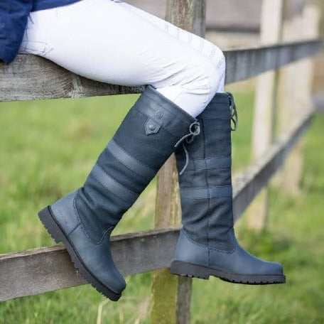 Bareback Footwear Dakota Waterproof Country Boots Blue Standard and Wide Fit