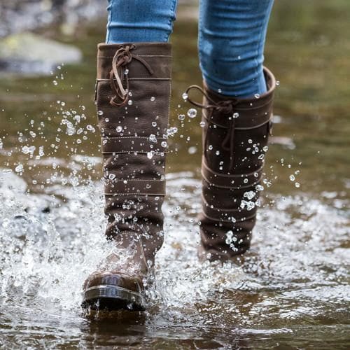 Bareback Footwear Dakota Waterproof Country Boots Brown Standard and Wide Calf