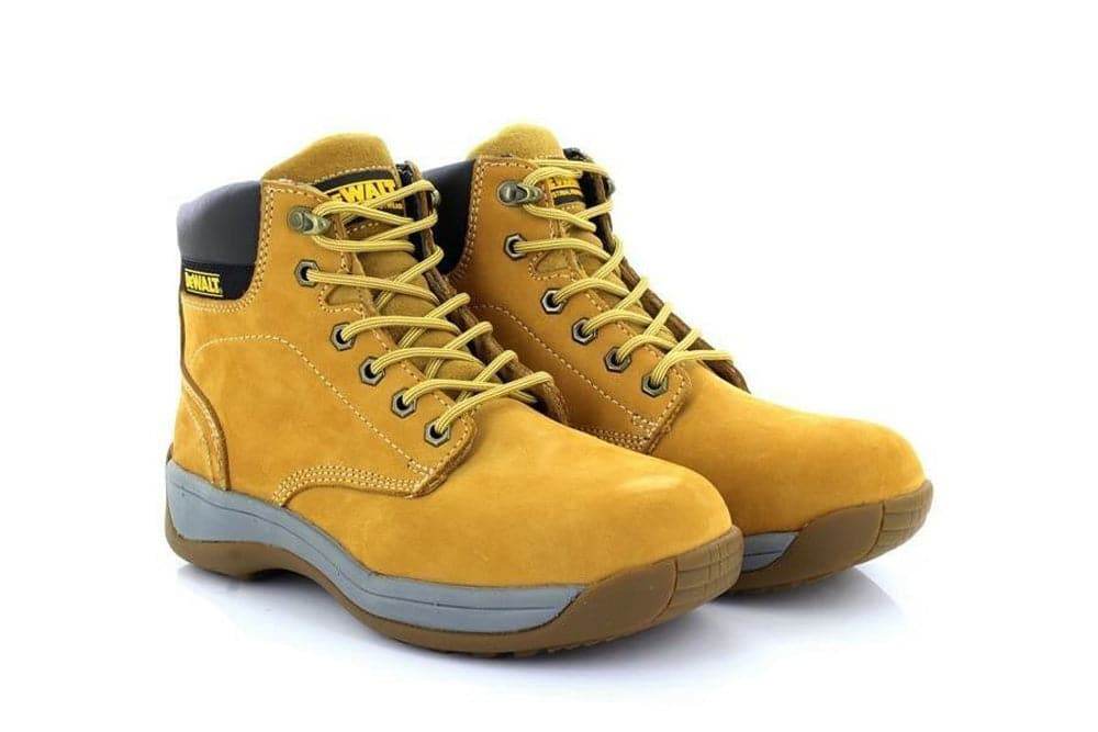 DeWALT Builder Mens Safety Work Lace Up Steel Toe Ankle Boots Honey