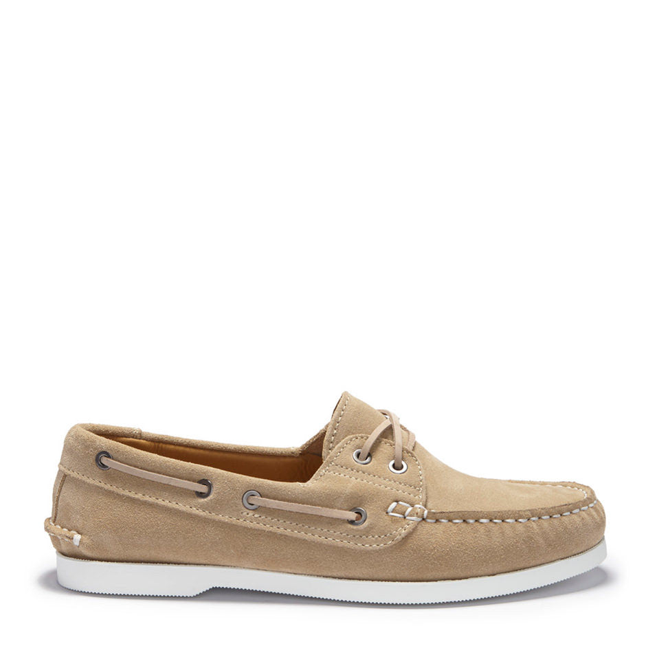 Hugs & Co Mens Deck Shoes Taupe Suede