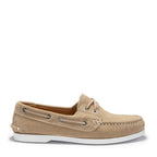 Hugs & Co Mens Deck Shoes Taupe Suede