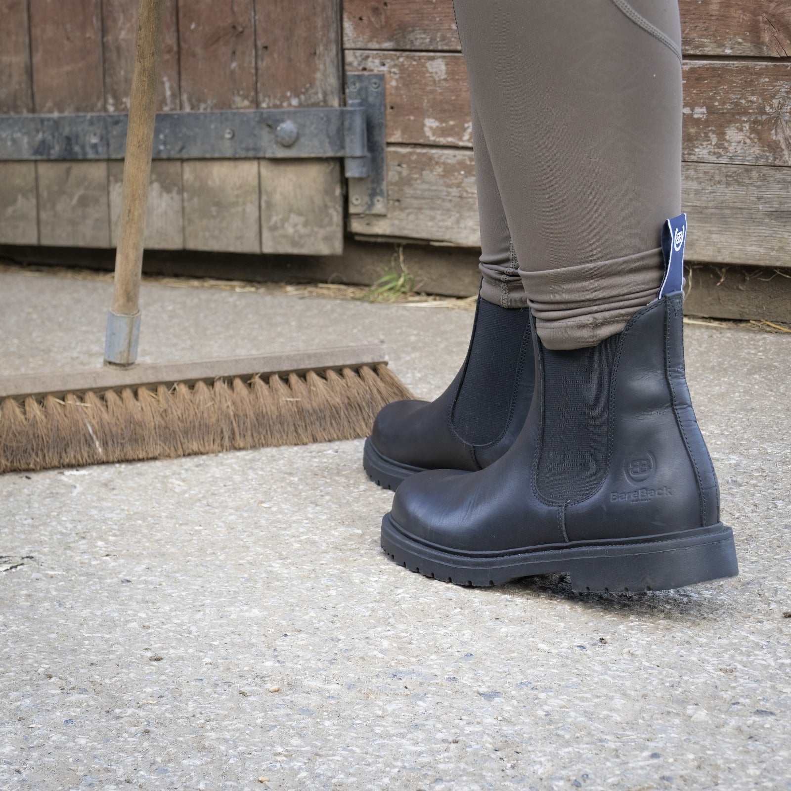Bareback Footwear Detroit Steel Toe Cap Work Boots Black