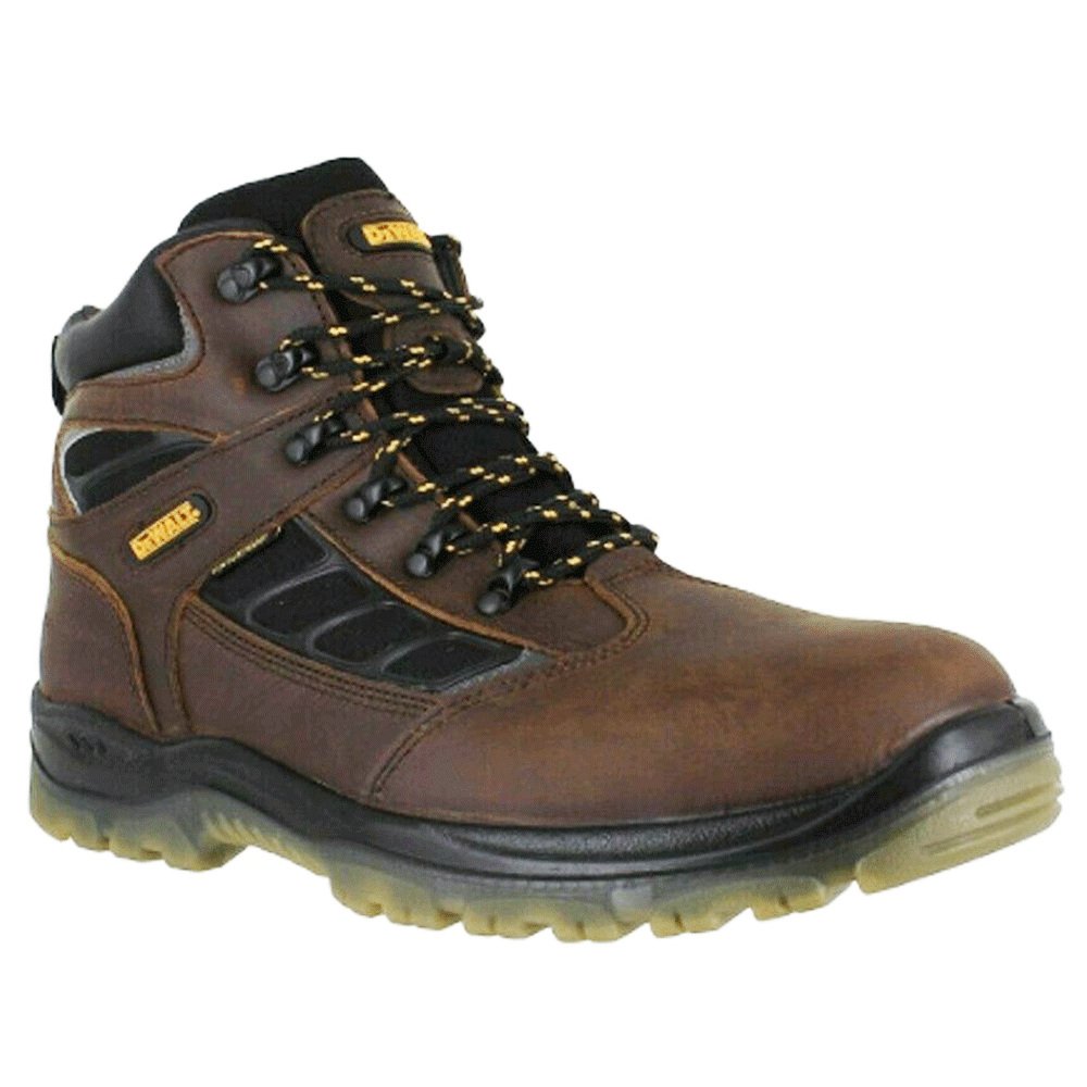 DeWalt Hudson Waterproof Breathable Steel Toe Cap Work Safety Boots Black / Brown