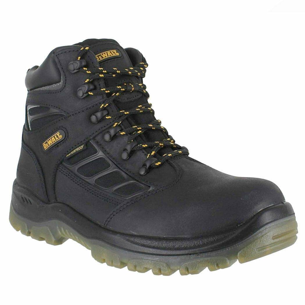 DeWalt Hudson Waterproof Breathable Steel Toe Cap Work Safety Boots Black / Brown