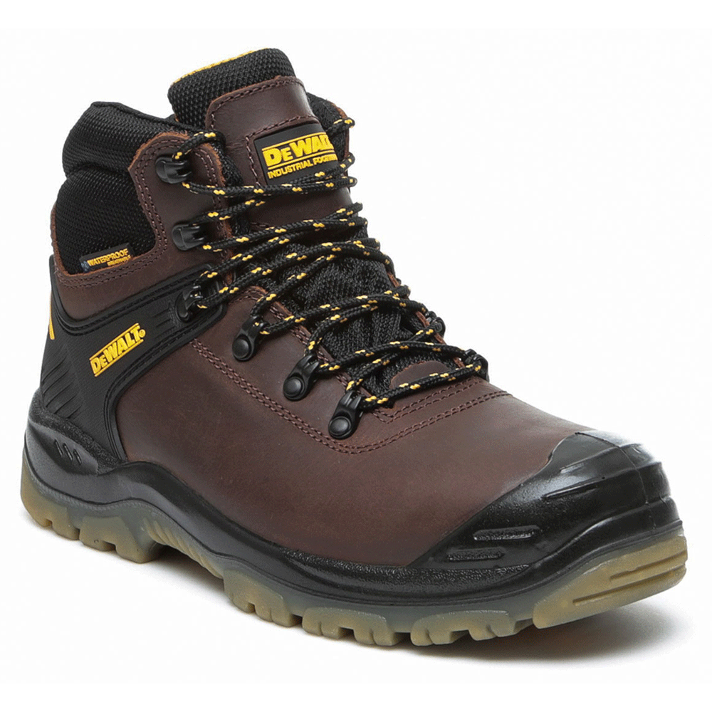 DeWalt Newark Waterproof Breathable Leather S3 Safety Boots Black / Brown