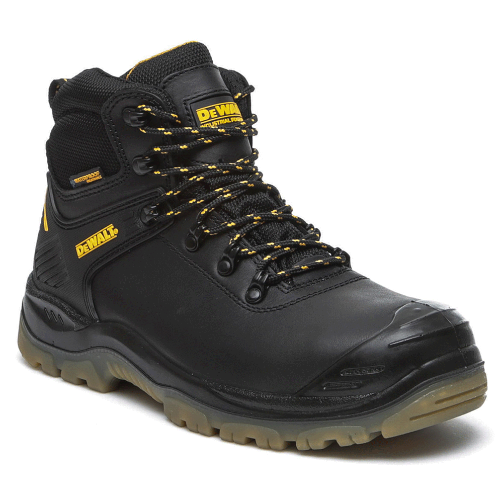 DeWalt Newark Waterproof Breathable Leather S3 Safety Boots Black / Brown