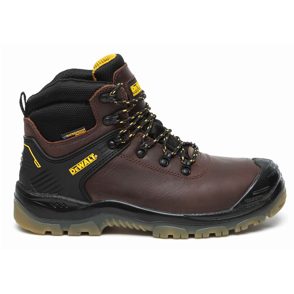 DeWalt Newark Waterproof Breathable Leather S3 Safety Boots Black / Brown