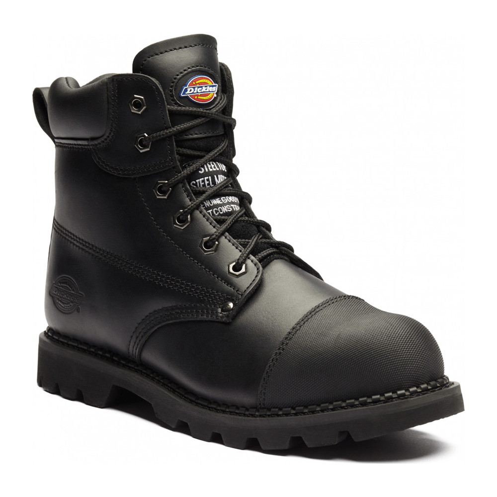 Dickies Crawford Leather Steel Toe Safety Work Safety Boots FD9210 Black / Brown