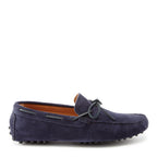 Hugs & Co Mens Laced Driving Loafers Navy Blue Suede