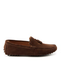 Hugs & Co Mens Tasselled Driving Loafers Brown Suede