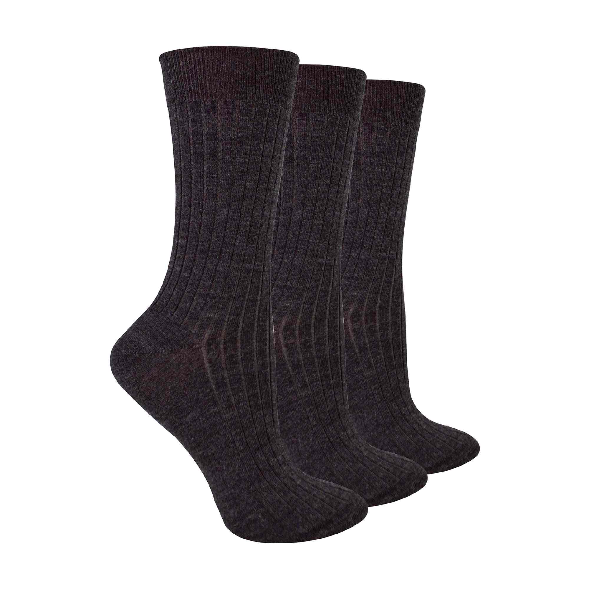 Sock Snob 3 Pairs Womens Merino Wool Winter Thick Cushion Warm Boot Socks