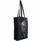 Pocket Kitten canvas tote bag side view