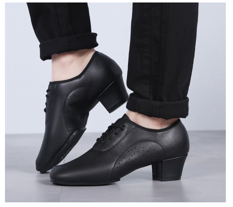 Mens Leather Breathable Lightweight Shoes