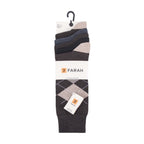 Gentle Grip 5 Pack Mens Patterned Cotton Dress Socks