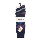 Gentle Grip 5 Pack Mens Patterned Cotton Dress Socks