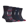Gentle Grip 5 Pack Mens Patterned Cotton Dress Socks