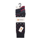 Gentle Grip 5 Pack Mens Patterned Cotton Dress Socks