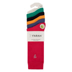 Farah Silver 5 Pack Mens Bamboo Patterned Socks