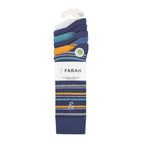 Gentle Grip 5 Pack Mens Bamboo Bright Striped Patterned Socks
