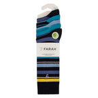 Farah Silver 5 Pack Mens Bamboo Patterned Socks