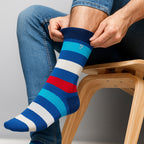 Farah Silver 5 Pack Mens Bamboo Patterned Socks