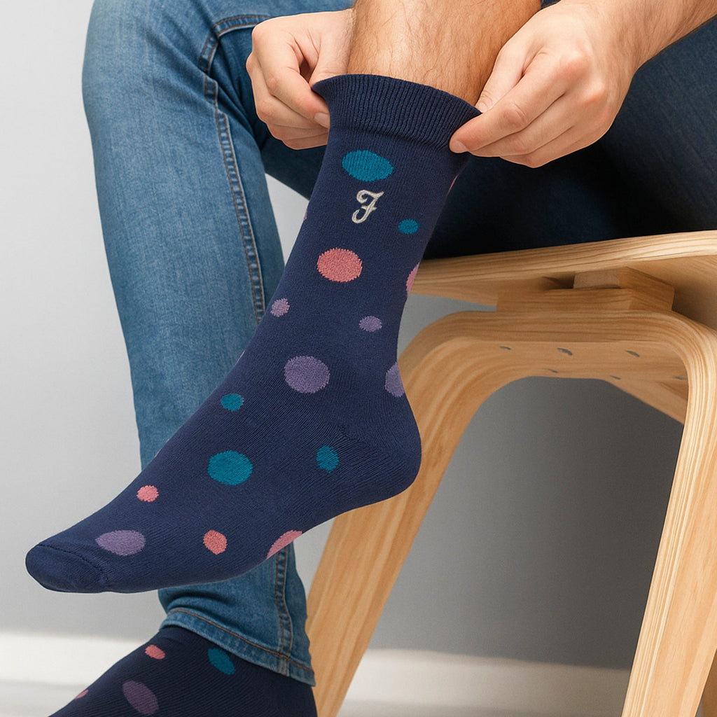 Farah Silver 5 Pack Mens Bamboo Patterned Socks