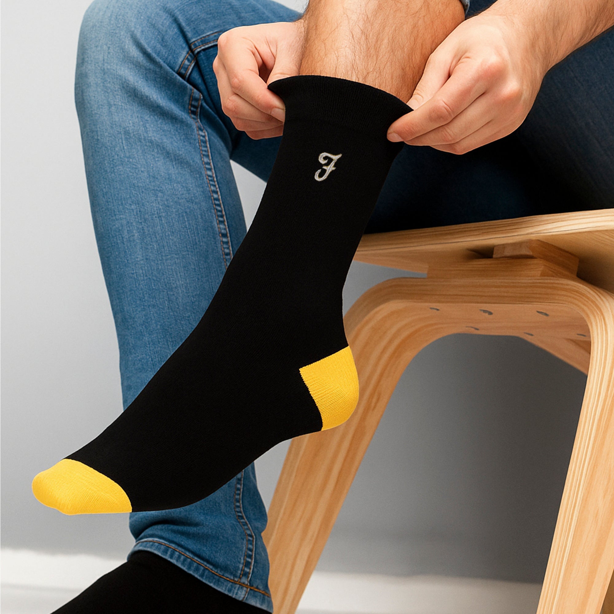 Farah Silver 5 Pack Mens Bamboo Patterned Socks