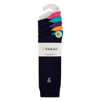Farah Silver 5 Pack Mens Bamboo Patterned Socks