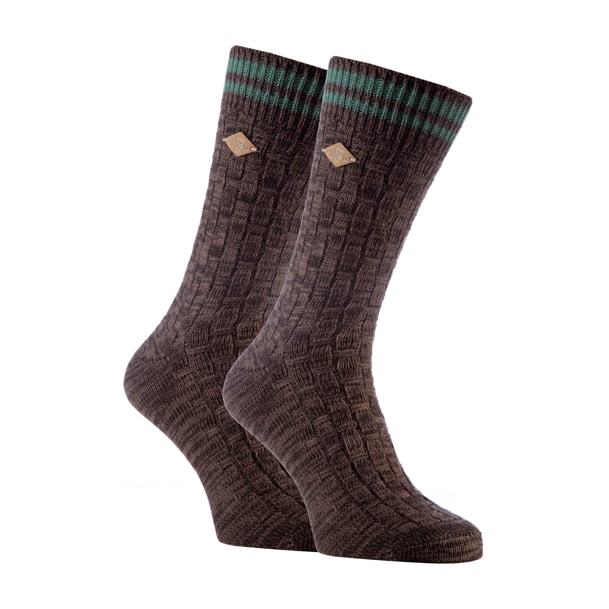 Farah 2 Pack Mens Thick Cotton Chunky Knitted Formal Boot Socks